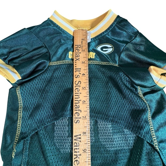 NFL Green Bay Packers Dog Jersey Size Small Pet Apparel Mesh Shirt 00 Green Gold - Picture 7 of 8